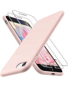 3in1 Gummibelagt Stilrent Skal iPhone 7 Plus / 8 Plus - Rosa