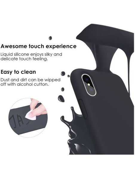 3in1 Gummibelagt Stilrent Skal iPhone X / XS - Svart