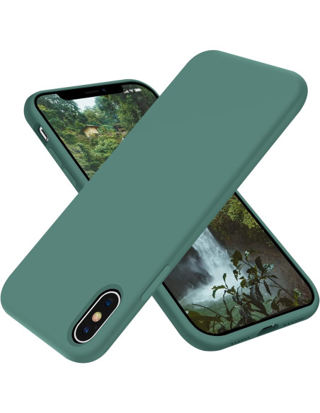 3in1 Gummibelagt Stilrent Skal iPhone X / XS - Grön