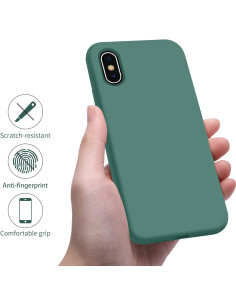 3in1 Gummibelagt Stilrent Skal iPhone X / XS - Grön