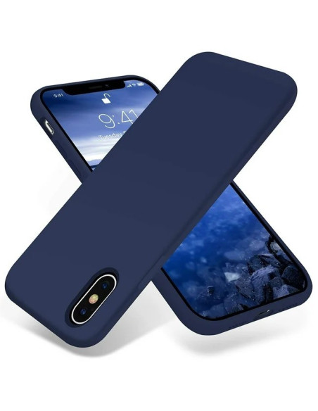 3in1 Gummibelagt Stilrent Skal iPhone X / XS - Blå
