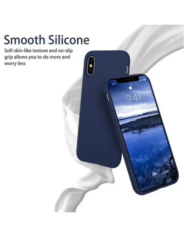 3in1 Gummibelagt Stilrent Skal iPhone X / XS - Blå