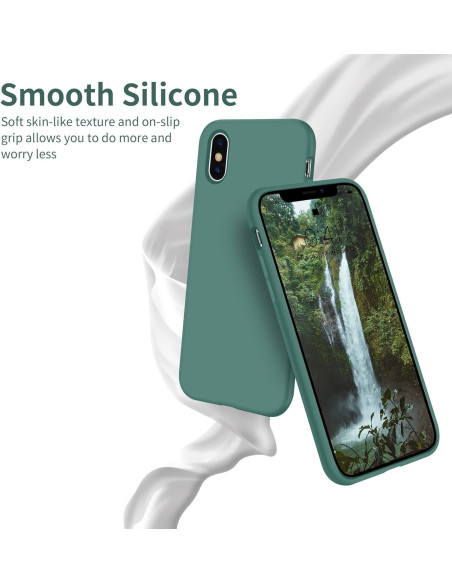 3in1 Gummibelagt Stilrent Skal iPhone XS Max - Grön