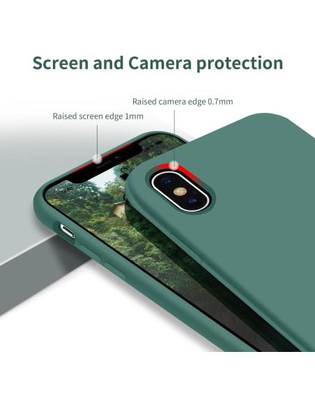 3in1 Gummibelagt Stilrent Skal iPhone XS Max - Grön