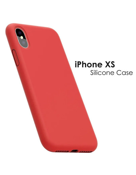 3in1 Gummibelagt Stilrent Skal iPhone XS Max - Röd