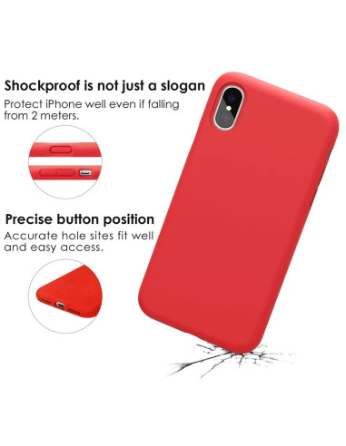 3in1 Gummibelagt Stilrent Skal iPhone XS Max - Röd