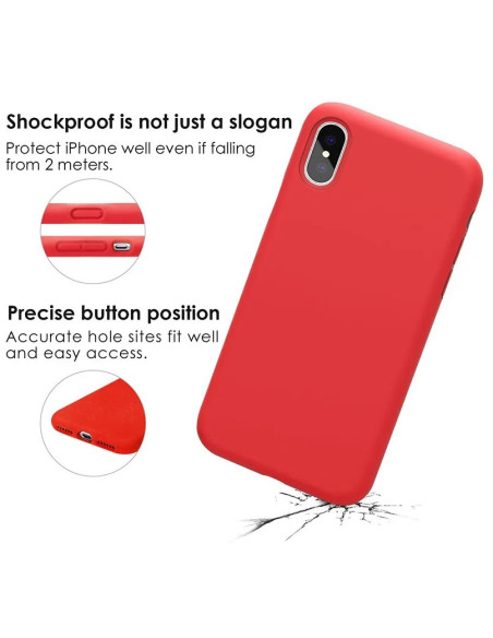 3in1 Gummibelagt Stilrent Skal iPhone XS Max - Röd