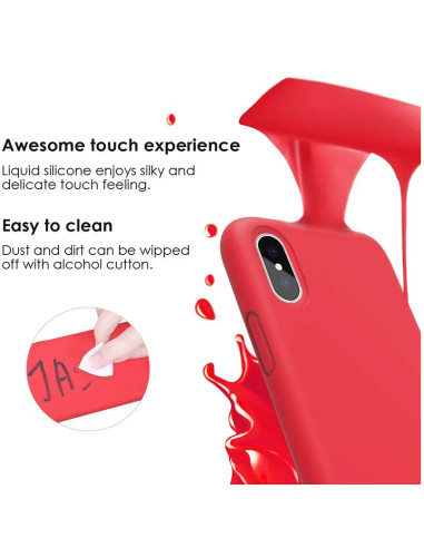 3in1 Gummibelagt Stilrent Skal iPhone XS Max - Röd