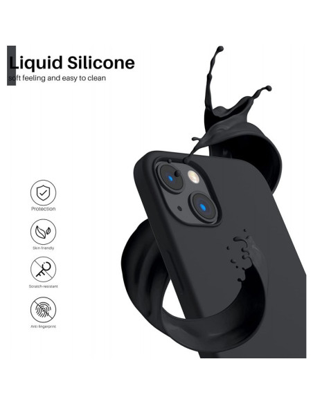 3in1 Gummibelagt Stilrent Skal iPhone 13 Mini - Svart