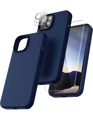 3in1 Gummibelagt Stilrent Skal iPhone 13 Mini - Blå