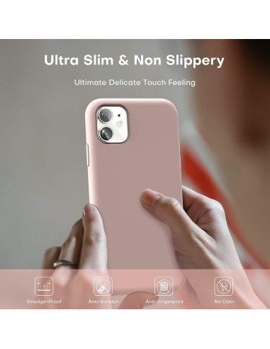 3in1 Gummibelagt Stilrent Skal iPhone 14 Plus - Rosa