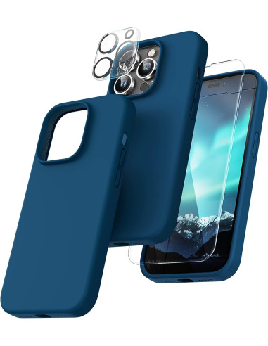 3in1 Gummibelagt Stilrent Skal iPhone 12 / 12 Pro - Blå