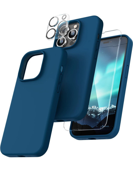 3in1 Gummibelagt Stilrent Skal iPhone 12 / 12 Pro - Blå
