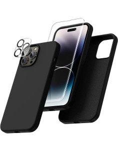 3in1 Gummibelagt Stilrent Skal iPhone 13 Pro - Svart