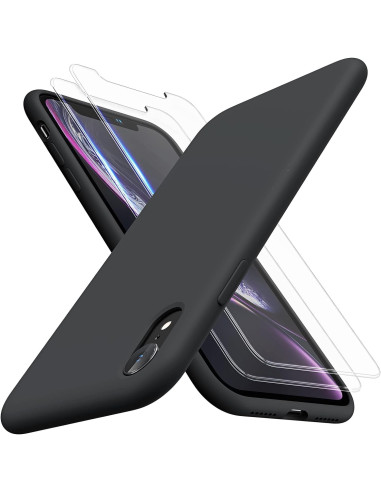 3in1 Gummibelagt Stilrent Skal iPhone XR - Svart