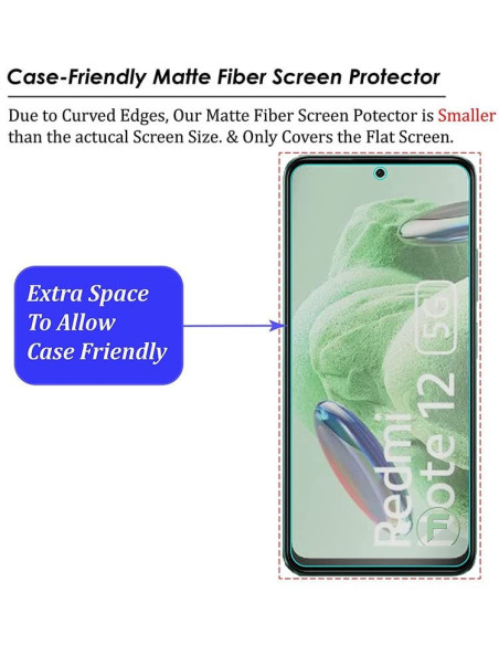 Xiaomi Redmi Note 12 5G Härdat glas 0.26mm 2.5D 9H