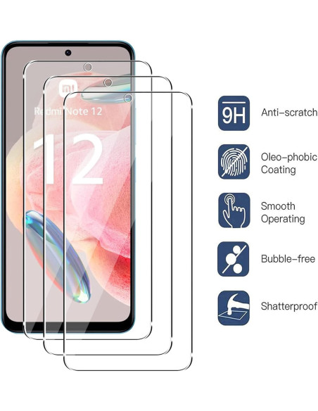 Xiaomi Redmi Note 12 4G Härdat glas 0.26mm 2.5D 9H