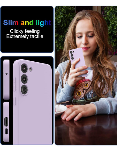 Samsung S22 Plus Gummibelagd Matt Skal Kameraskydd Liquid - Lila