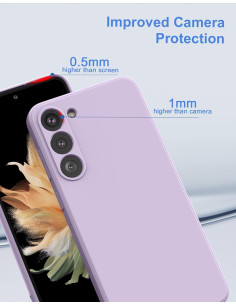Samsung S23 FE Gummibelagd Matt Skal Kameraskydd Liquid - Lila 2