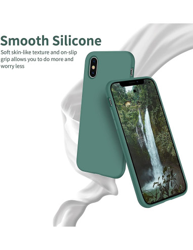 Gummibelagt Stöttåligt Skal iPhone X / XS - Grön