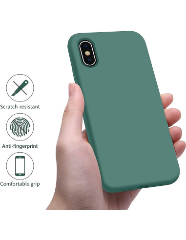 Gummibelagt Stöttåligt Skal iPhone X / XS - Grön