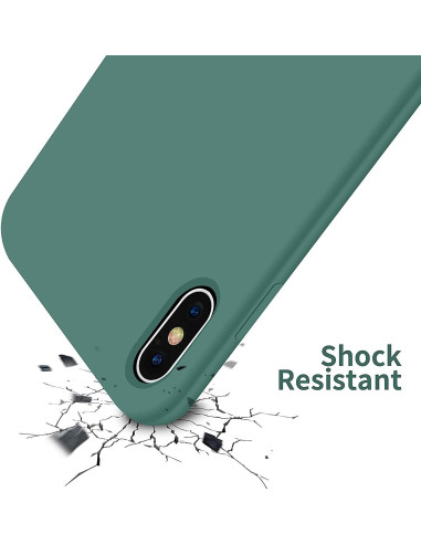 Gummibelagt Stöttåligt Skal iPhone X / XS - Grön