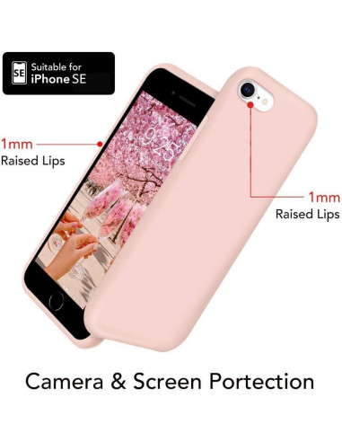 Gummibelagt Stöttåligt Skal iPhone 7 / 8 / SE2 / SE3 - Rosa