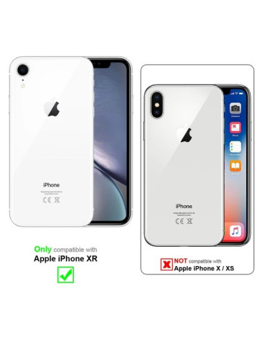Gummibelagt stöttåligt skal i rosa för iPhone XR, visat framifrån med telefonen inskjuten
