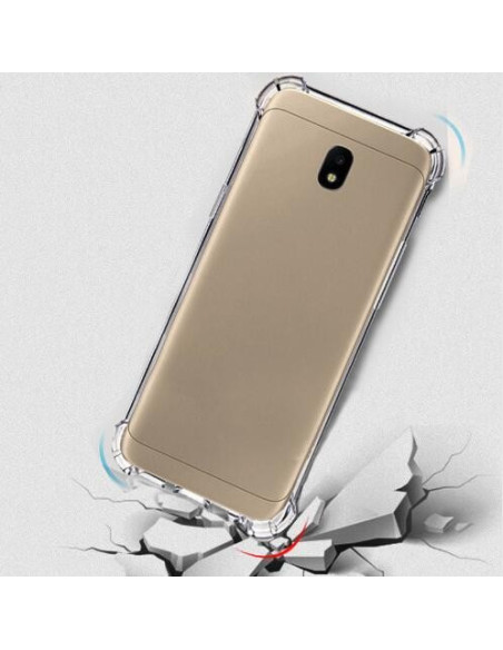 Transparent skal för Samsung J5 2017, visat bakifrån med förstärkta hörn