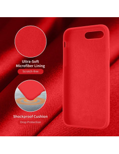 Gummibelagt Stöttåligt Skal iPhone 7 Plus / 8 Plus - Röd