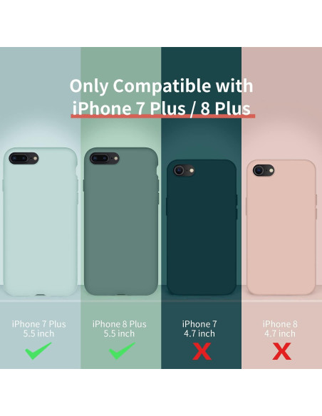 Gummibelagt Stöttåligt Skal iPhone 7 Plus / 8 Plus - Röd