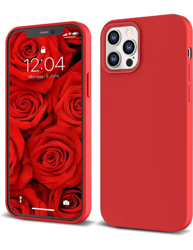 Gummibelagt Stöttåligt Skal iPhone 13 Pro Max - Röd
