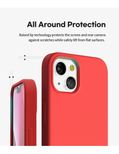 Gummibelagt Stöttåligt Skal iPhone 13 - Röd 2