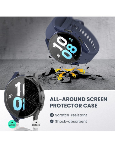 Heltäckande Skal Samsung Galaxy Watch 5 44mm 9H Härdat Glas