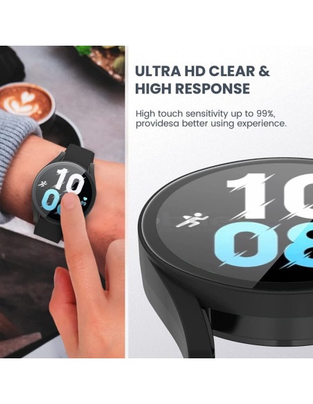 Heltäckande Skal Samsung Galaxy Watch 5 44mm 9H Härdat Glas