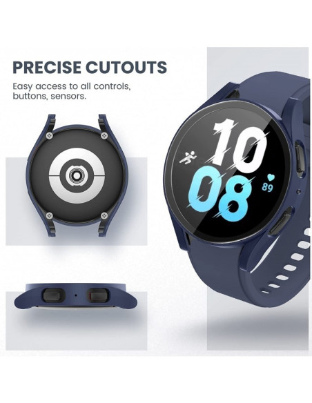 Heltäckande Skal Samsung Galaxy Watch 5 44mm 9H Härdat Glas