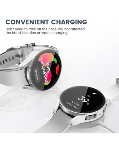 Heltäckande Skal Samsung Galaxy Watch 5 44mm 9H Härdat Glas