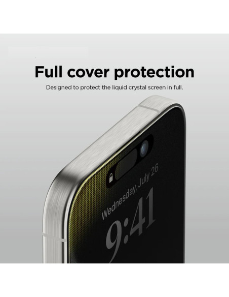 iPhone 15 Pro Privacy Härdat glas 0.26mm 3D 9H