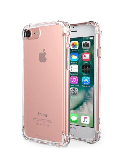 iPhone 8 med stöttåligt skal i TPU, visad från sidan med förstärkta hörn