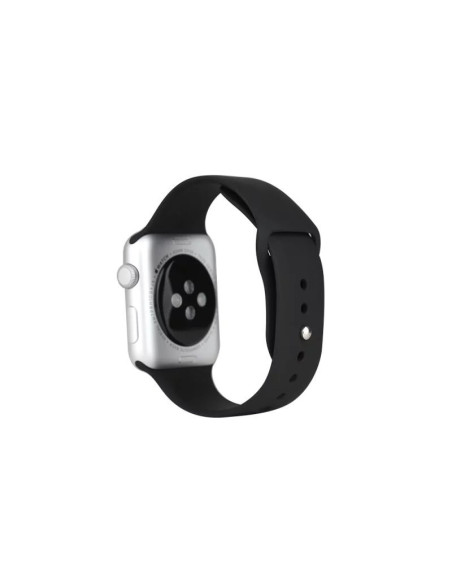 Orange silikonarmband för Apple Watch 42/44/45/49mm, detaljvy av spännet