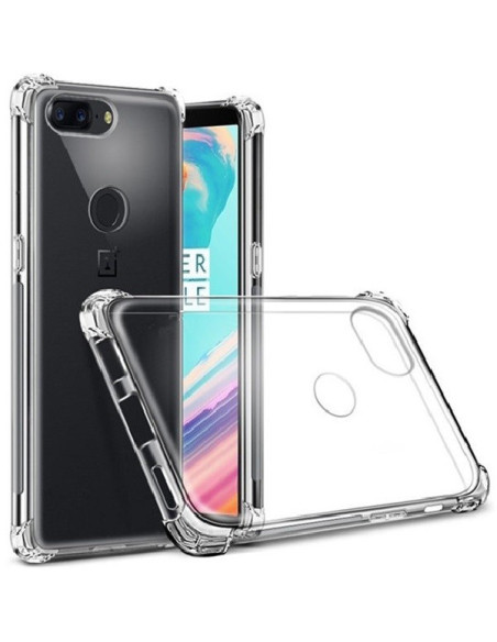 Transparent skal för Honor 10 med förstärkta hörn, sett från sidan