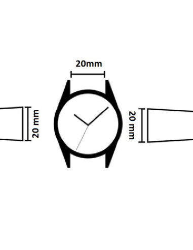 Universalt Slitstarkt Klockarmband Titan's Grip 20mm - Mörkgrå