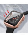 2in1 Stötdämpande Skal 9H Härdat Glas Apple Watch 38mm - Rosegold