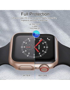 2in1 Stötdämpande Skal 9H Härdat Glas Apple Watch 38mm - Rosegold