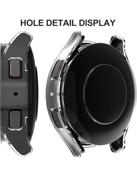 2in1 Stötdämpande Skal 9H Härdat Glas Galaxy Watch 6 40mm - Transparent