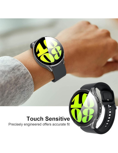 2in1 Stötdämpande Skal 9H Härdat Glas Galaxy Watch 6 40mm - Transparent