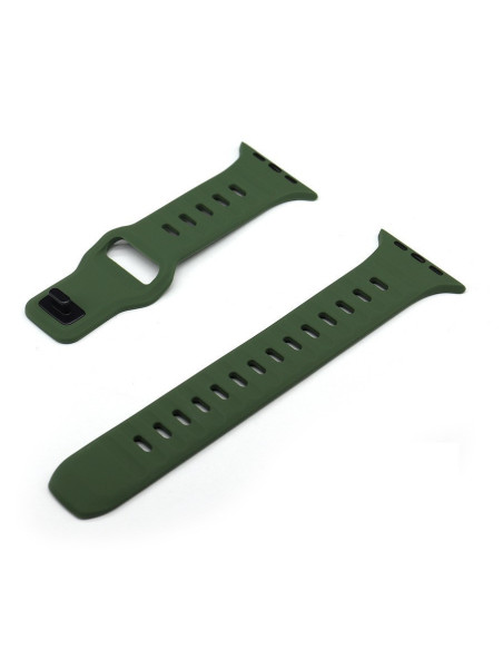 Apple Watch 42/44/45/49mm Slitstarkt Armband Titan's Grip - Grön