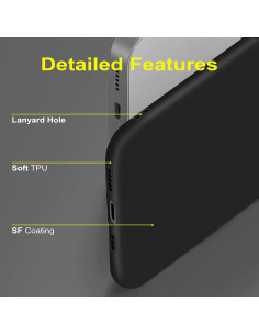 iPhone X / XS Gummibelagd Mattsvart Skal Kameraskydd Liquid - Svart 2