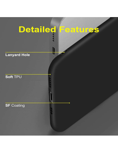 iPhone X / XS Gummibelagd Mattsvart Skal Kameraskydd Liquid - Svart