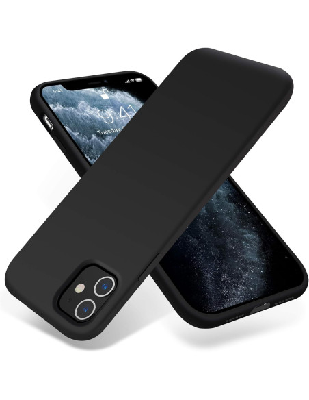 iPhone 11 Gummibelagd Mattsvart Silikon Skal